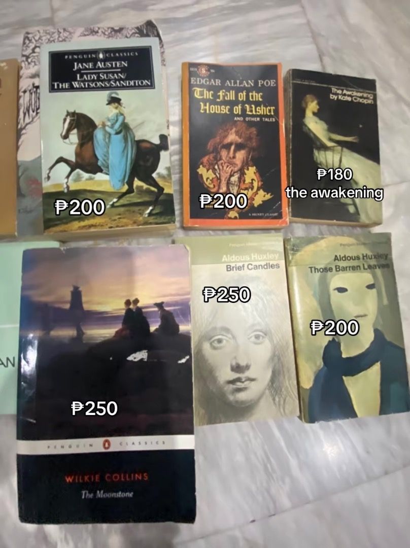 Classic books (jane austen, henry james, bronte) (Category: Storybooks) located in Alburquerque. Submitted by mail.aly (Listing ID 1462860711, Image 2). Description: price in pictures! ILOILO CITY GCASH AND JNT ONLY.
