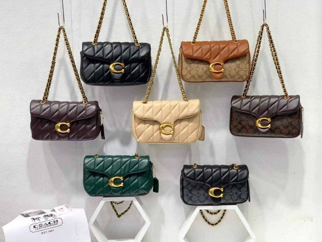 Coach Pillow Tabby Shoulder Bag (Category: Luxury Bags & Wallets) located in Manila. Submitted by fashionbags_21 (Listing ID 1462820617, Image 1). Description: - Coach Pillow Tabby shoulder bag - Quilted leather with signature C hardware - Chain strap - Available colors: black, brown, beige, green, brown/tan signature canvas - Versatile for everyday or evening wear.