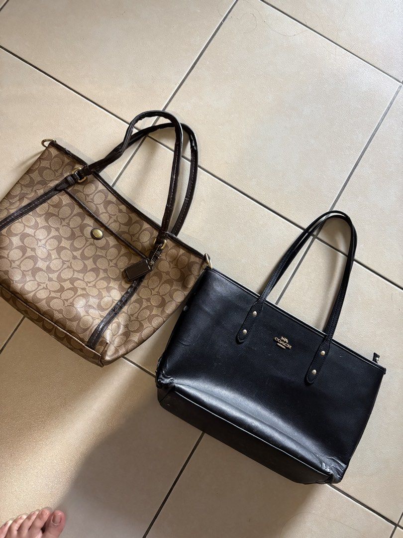 Coach Shoulder Bag (Category: Shoulder Bags) located in Manila. Submitted by mleuxvintage (Listing ID 1462740422, Image 1). Description: 2 pcs of Coach bag for 649 check pics for issue.