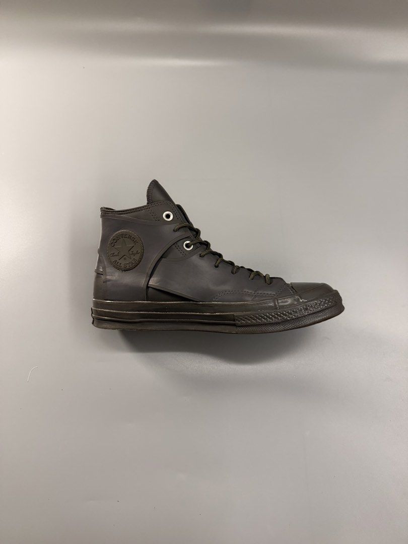 Converse Chuck 70 High Top Sneakers Dark Grey (Category: Sneakers) located in Caloocan City. Submitted by maempenafi21452 (Listing ID 1462847397, Image 2). Description: - Dark grey Converse Chuck 70 high tops - Unique layered design - Matching dark green laces - Made in Vietnam - Size: 8.5 US Men's / 10.5 US Women's.