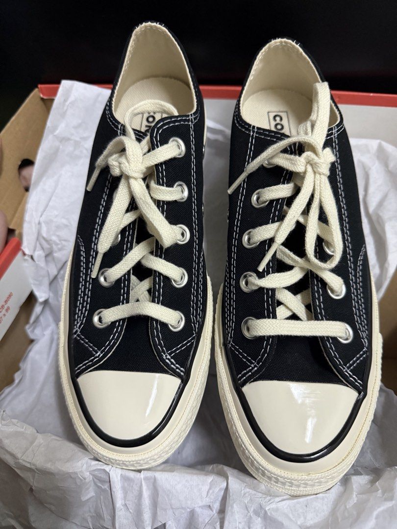 Converse Chuck 70 OX Unisex Sneakers (Category: Sneakers) located in Marikina City. Submitted by rzgmz (Listing ID 1462744762, Image 1). Description: Condition: Brand New (Only tried once for fitting) Size: US M4 / W6 (23 CM) Reason for selling: Ordered wrong size Delivery through Lalamove or Grab within Metro Manila. Shipping via LBC nationwide. (Shipping fee will be shouldered by the buyer) Meet-up locations: SM Marikina LRT 2 Marikina-Pasig St