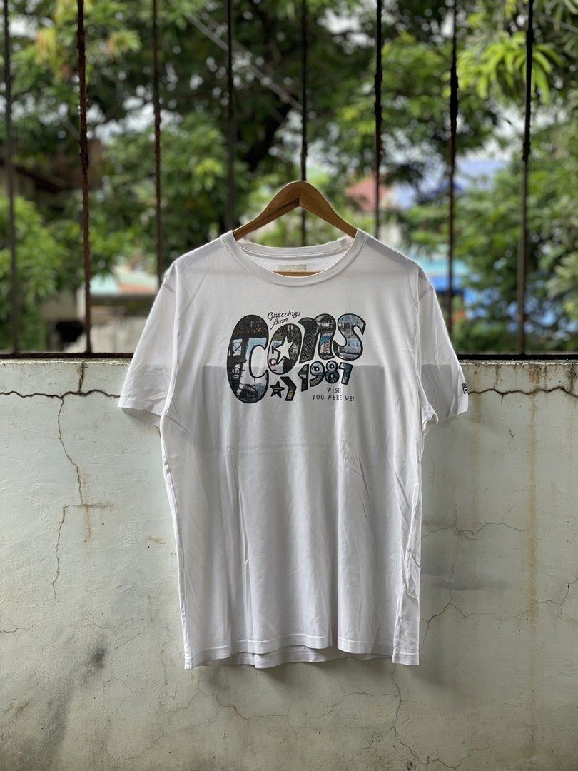 Converse tee (Category: Tshirts & Polo Shirts ) located in Manila. Submitted by jmurbanfinds (Listing ID 1462855309, Image 1). Description: Width:20 Length:28.5 Tag: converse Size:medium Color Rate: 8/10 Condition: 8/10 Issue: unnoticeable yellow stain Mine: 200 each, 500 for 2 Mode of payment: Gcash Mode of shipping: J&T and lalamove For more information kindly click the “send message button” and other details of the item. Location: cabuyao lagu