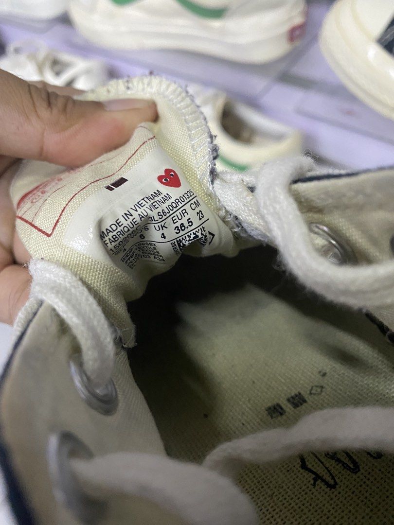 Converse x cdg play (Category: Sneakers) located in Manila. Submitted by hell_market (Listing ID 1462797815, Image 3). Description: .
