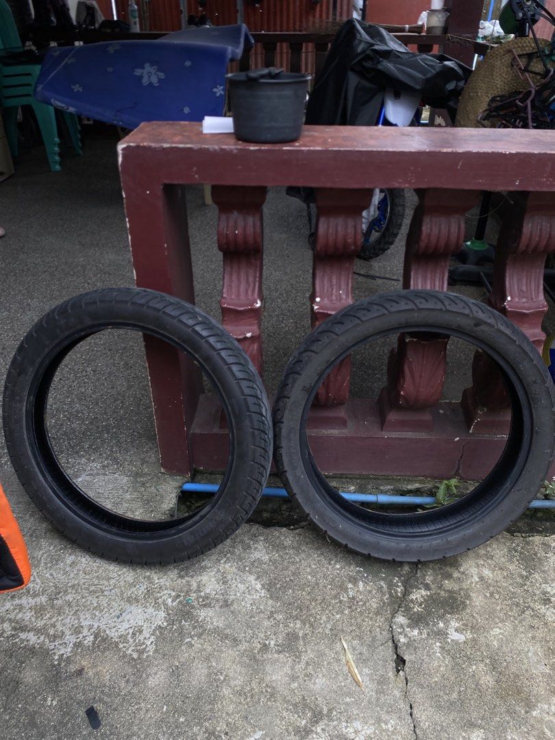 Cordial Tires 90/17 3.00/17 (Category: Motorbikes for Sale) located in Las Pinas. Submitted by jumacainag (Listing ID 1462805720, Image 2). Description: Cordial Tires For sale Stock Keeway Cr152 Tires 110/70-17 and 3.00/70-17 90% Thread Life 1 month used Las Pinas Loc DM 📩📩📩📩.