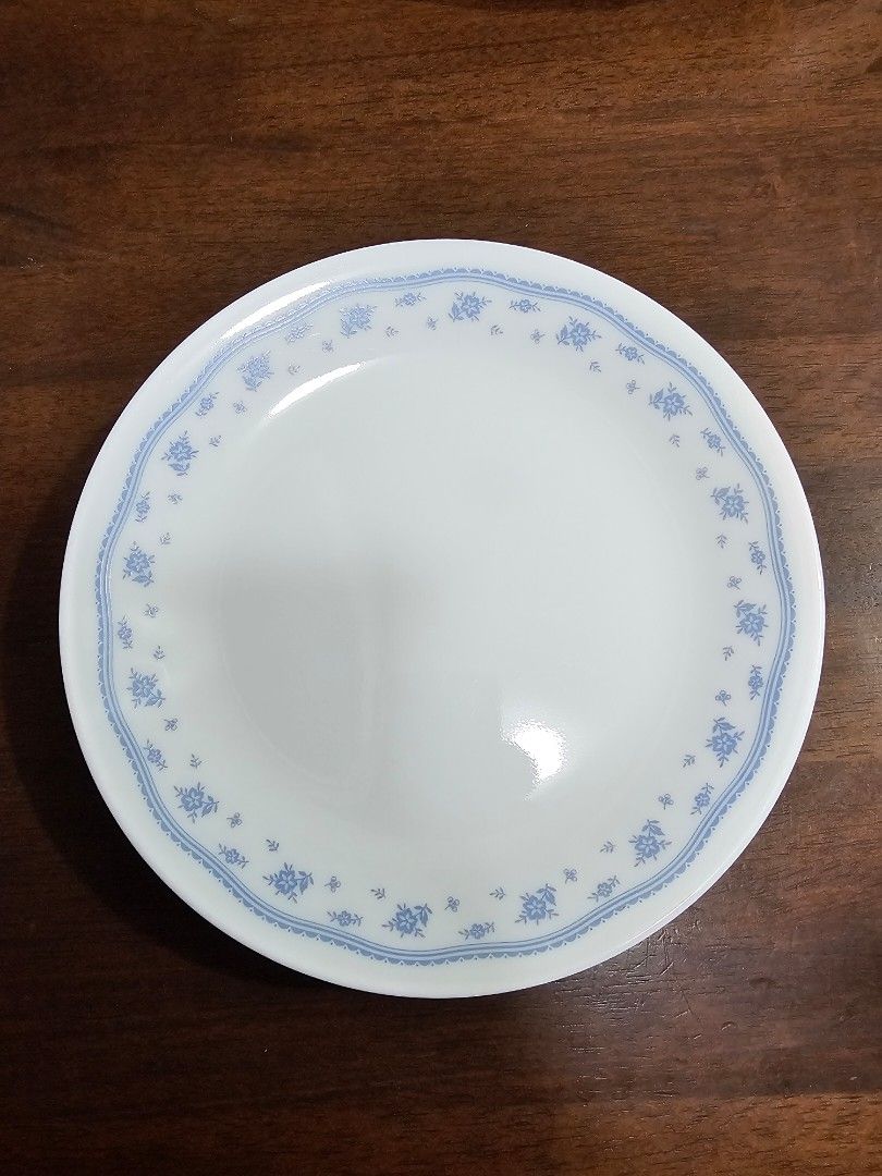 SALE❗CORELLE Morning Blue Salad Plates - 5 pcs (Category: Dinnerware & Cutlery) located in Quezon City. Submitted by senyoramaria (Listing ID 1462788390, Image 2). Description: CORELLE Morning Blue Salad or Luncheon Plates 8.5 inches in diameter Selling as set 5 pcs *With scratches. No box. Php1750❗.