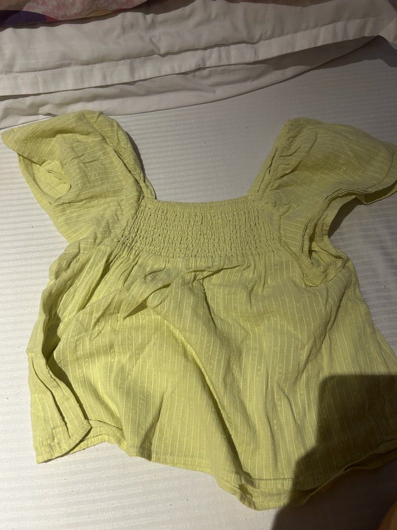 Cotton on flowy blouse (Category: Blouses) located in Manila. Submitted by coquettecosette (Listing ID 1462713603, Image 3). Description: 🎀 flowy lime cutie 🍋‍🟩ྀིྀི XXS on tag, fits up to S ♡ Cotton On | soft + flowy ✿ perfect for a sweet little summer moment 🪽🎀.
