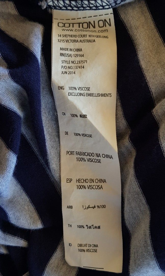 Cotton On Stripes Blouses (Category: Blouses) located in Pagbilao. Submitted by ezmilyones (Listing ID 1462708617, Image 3). Description: COTTON ON Womens Blouses AS NEW CONDI. SIZE: LARGE Col.Rate: 10 No Issue Wash & Ready to Wear p100 + SF..
