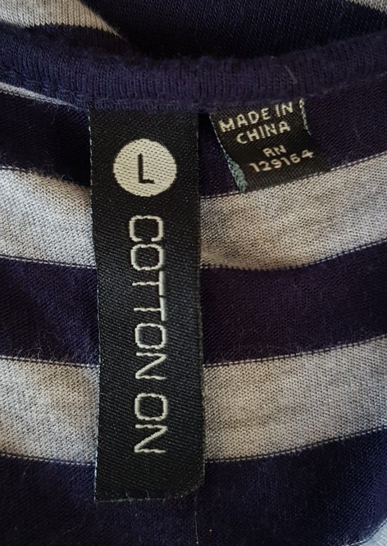 Cotton On Stripes Blouses (Category: Blouses) located in Pagbilao. Submitted by ezmilyones (Listing ID 1462708617, Image 2). Description: COTTON ON Womens Blouses AS NEW CONDI. SIZE: LARGE Col.Rate: 10 No Issue Wash & Ready to Wear p100 + SF..