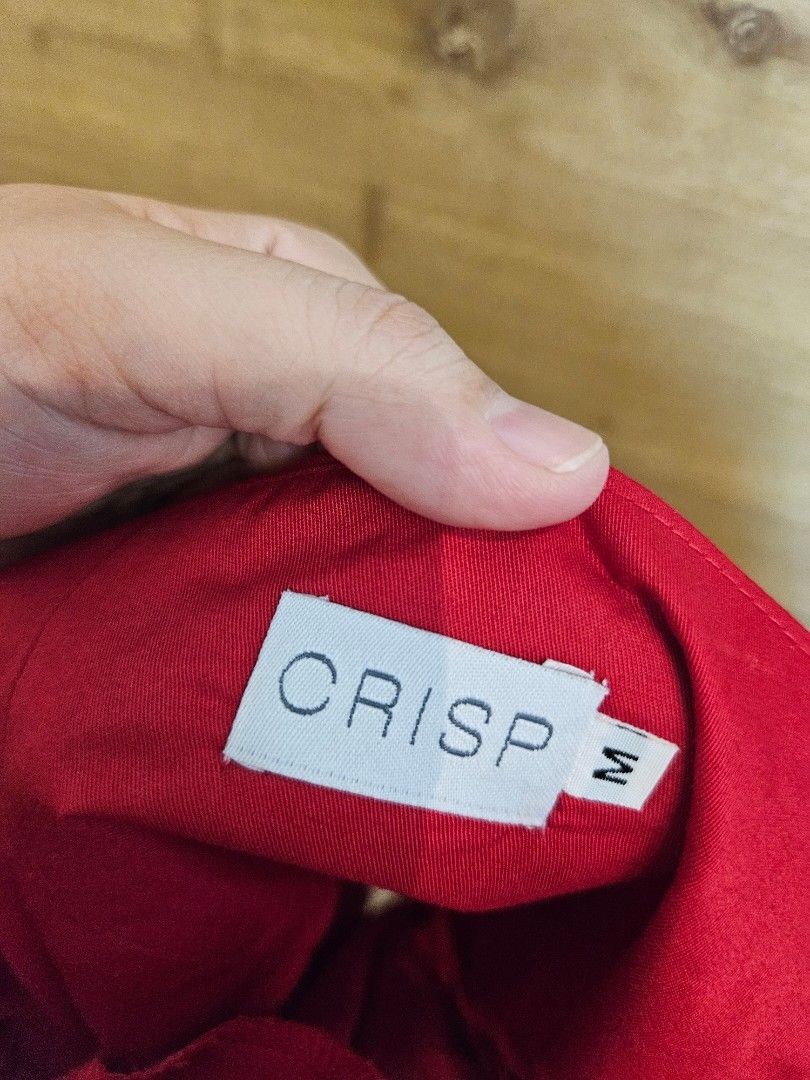 CRISP Red Off-Shoulder Puff Sleeve Top Size M (Category: Blouses) located in Taguig. Submitted by specialthings007 (Listing ID 1462723734, Image 3). Description: - Red off-shoulder top - Features puff sleeves - Elasticated neckline and cuffs for a comfortable fit - very good quality material - Estimated size M - Fits less than 98cm chest.