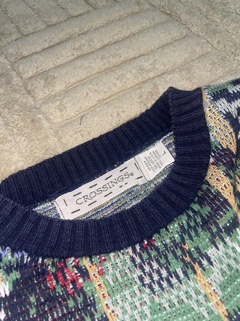 Crossings Art Knit Sweater (Category: Coats, Jackets and Outerwear) located in Batangas. Submitted by constantine.archives (Listing ID 1462708296, Image 1). Description: Art Golf Knit Sweater.