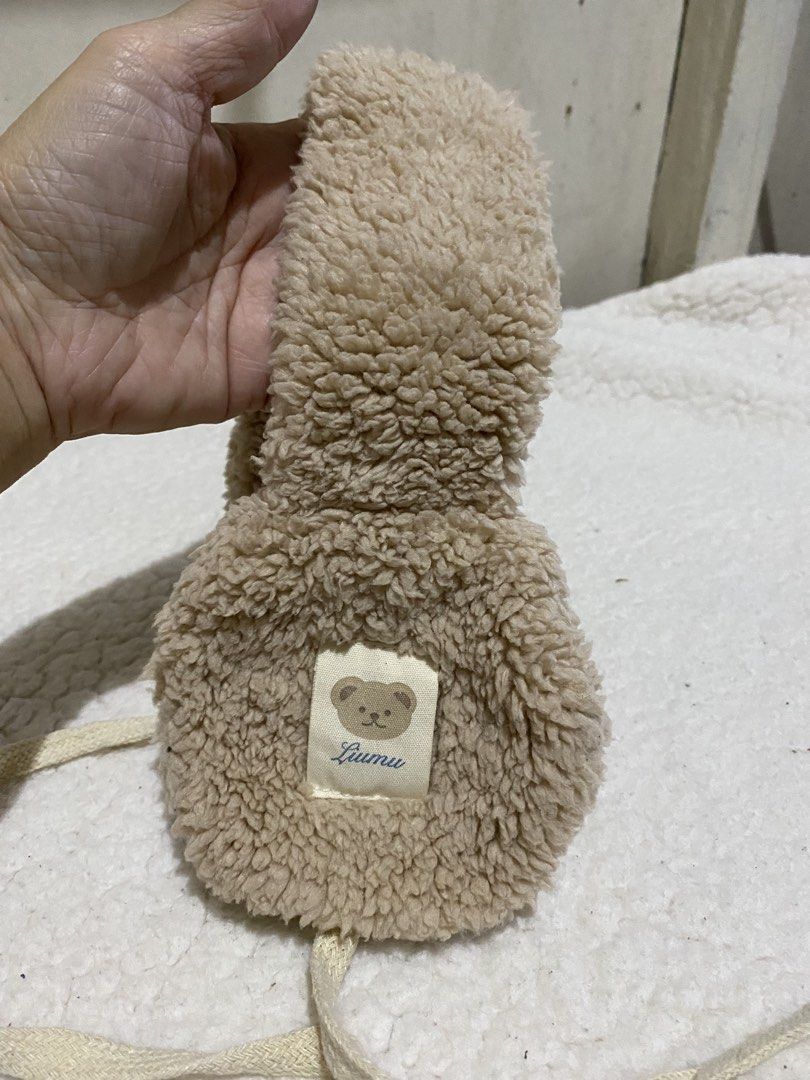 Cute Bear Ear Warmers with Straps (Category: Other Accessories) located in Manila. Submitted by resi.diaz (Listing ID 1462874498, Image 3). Description: - Ultra soft and fluffy material for maximum comfort. - Adorable bear logo on each ear warmer. - Adjustable straps ensure a secure and personalized fit. - Ideal for staying warm during cold weather. - A cute accessory for both kids and adults..