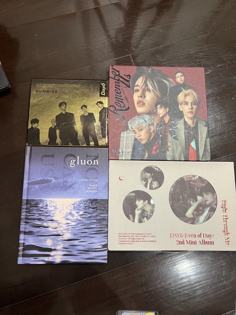 Day6 Albums - Read Description (Category: CDs & DVDs) located in Paranaque City. Submitted by ryujaesu (Listing ID 1462848394, Image 2). Description: Price is negotiable if buying more than 3 albums Albums for ₱200 (with inclusions) ❌BoU: Gravity ✅ BoU: Entropy ❌ BoU: Demon ❌ BoU: Negentropy (One& ver.) ✅ BoU: Negentropy (Only ver.) ❌ Shoot Me ❌ Remember Us Albums for ₱50 ✅EoD: Gluon ❌EoD: Right Through Me Sunrise - ₱350 ❌ Memory Book + PCs - ₱30