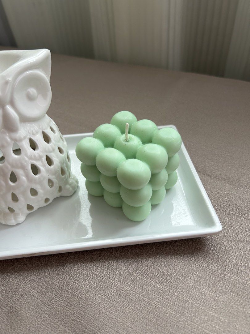 Decorative Bubble Scented Candle (Category: Other Home Decor) located in Quezon City. Submitted by hygge.elements (Listing ID 1462777251, Image 2). Description: Cozy Decor - Bubble Scented Candle ✨ Add a cozy touch to your space with these cute bubble-shaped scented candles — perfect for relaxing corners, thoughtful gifts, or a little self-care moment at home. 🤍 🌿 Light Green – Lemongrass Fresh, clean, and refreshing scent for a calming atmosph