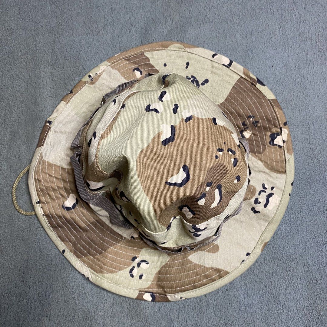 Desert Camou Bucket Hat (Category: Caps & Hats) located in Dasmarinas. Submitted by slime_thrifts (Listing ID 1462774805, Image 2). Description: Desert Camou Bucket Hat One Size fits all Excellent No issue ₱150 + sf.