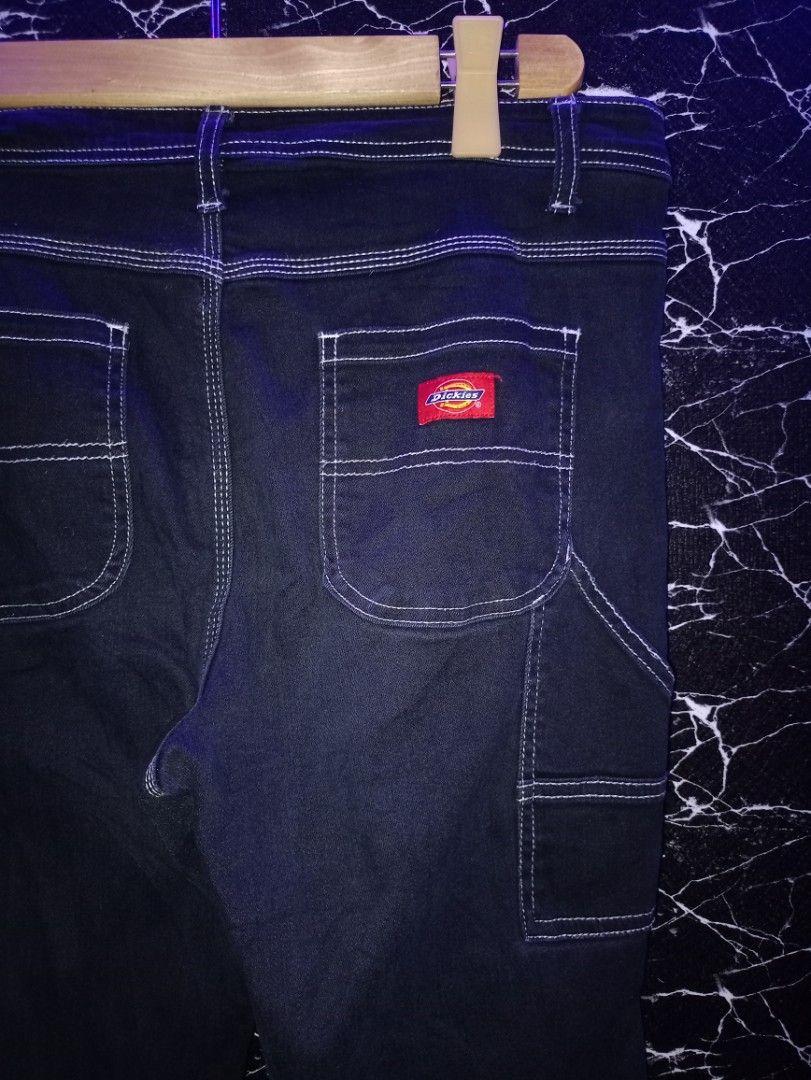 Dickies Carpenter Black Jeans with White Stitching (Category: Jeans) located in Manila. Submitted by naixhrift (Listing ID 1462871101, Image 3). Description: -Dickies Classic Carpenter jeans - White contrast stitching throughout - Size MEDIUM - Length 42 - Waist 34 to 36 No Issue 1200 plus ship jnt courier payment on gcash for trusted only.