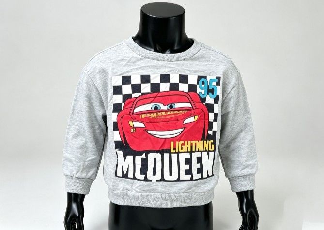Disney Baby Lightning McQueen Sweatshirt 18M (Category: Babies & Kids Fashion) located in Baguio. Submitted by miishaysh67446 (Listing ID 1461663616, Image 1). Description: - Grey Disney Baby sweatshirt - Features Lightning McQueen and friends - "Built 4 Speed" graphic on the back - Long sleeves with elastic cuffs - Made from a cotton and polyester blend - Ideal for any little Cars fan! -18 mos on tag issue: crack print back detail but not visibl
