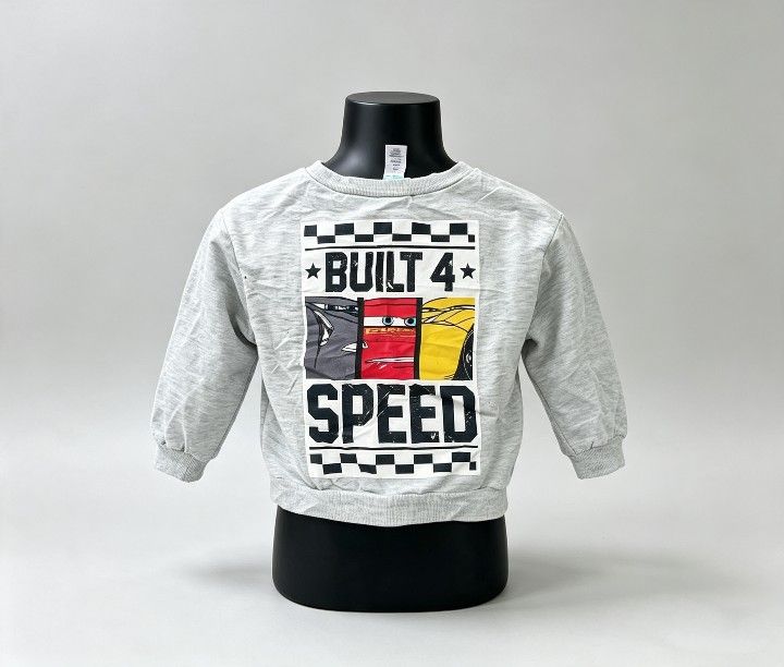 Disney Baby Lightning McQueen Sweatshirt 18M (Category: Babies & Kids Fashion) located in Baguio. Submitted by miishaysh67446 (Listing ID 1461663616, Image 2). Description: - Grey Disney Baby sweatshirt - Features Lightning McQueen and friends - "Built 4 Speed" graphic on the back - Long sleeves with elastic cuffs - Made from a cotton and polyester blend - Ideal for any little Cars fan! -18 mos on tag issue: crack print back detail but not visibl