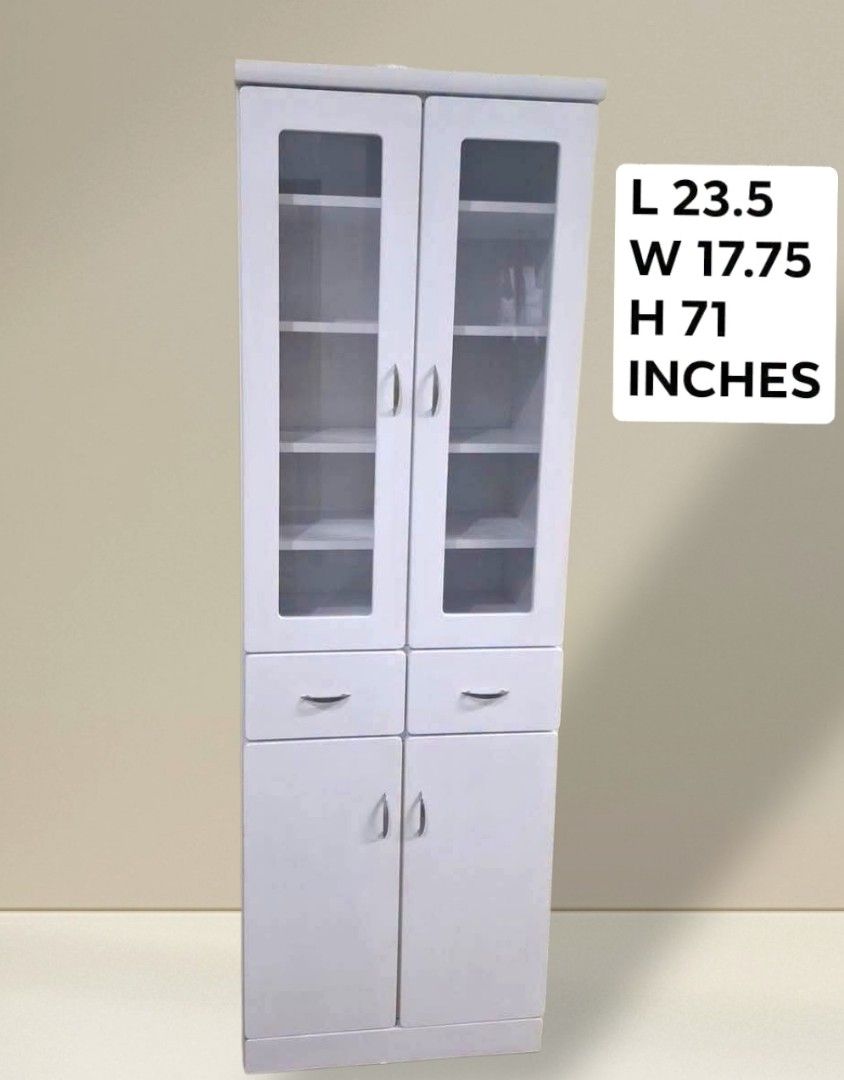 Display Storage Cabinet Platera Bookcase (Category: Shelves, Cabinets & Racks) located in Quezon City. Submitted by dannikkishoppe2 (Listing ID 1462801302, Image 1). Description: Display Storage Cabinet Platera Bookcase ‼️₱9000‼️ *adjustable shelves *semi gloss finish, glass doors, compressed wood, plyboard materials *in good condition Please manage your expectations as there might be minimal flaws. Color may vary due to lighting, it may appear d