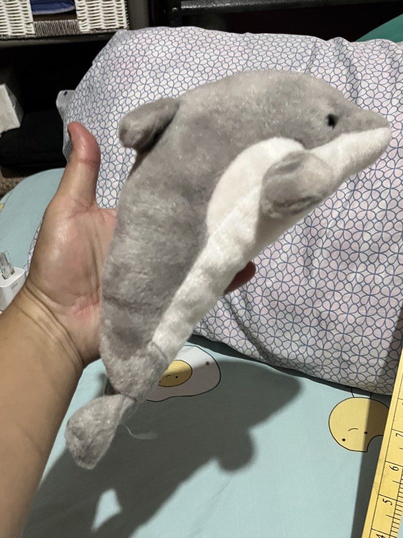 Dolphin plush (Category: Plushies & Soft Toys) located in Paranaque City. Submitted by bonsaiart (Listing ID 1462836282, Image 1). Description: Pre owned Good condition 80( fixed)+ sf Payment first policy (gcash/ paymaya) Shipping ONLY (J&t) NO TO COD NO TO MEETUP NO TO COP (LBC) No breaking of set or bundle.