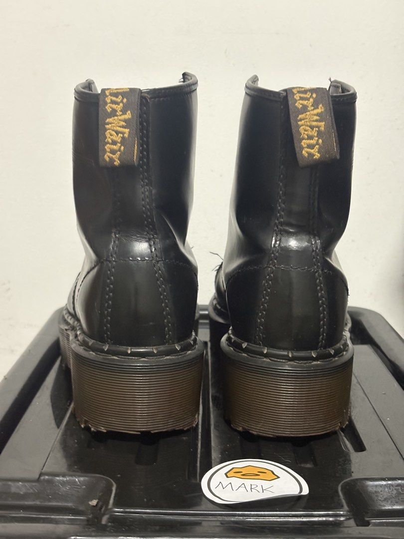 Dr. Martens Crazy Bomb Quad Platform MIE (Category: Sneakers & Footwear) located in Cebu City. Submitted by xoxoxo888marco (Listing ID 1462835116, Image 3). Description: - Black Dr. Martens platform boots - Classic lace-up style - Iconic yellow stitching - Chunky platform sole - Perfect for adding an edgy look to any outfit - Ready for a new owner Made in England Uk 7 us 8 male.