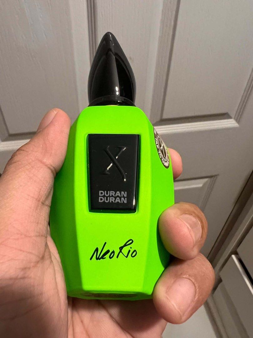 Duran Duran Neo Rio Eau de Parfum (Category: Fragrance & Deodorants) located in Quezon City. Submitted by levor (Listing ID 1462798117, Image 2). Description: - Duran Duran Neo Rio Perfume - Comes in original box - Vibrant green bottle with a black cap - Unique bottle shape - Ideal for collectors or Duran Duran fans.