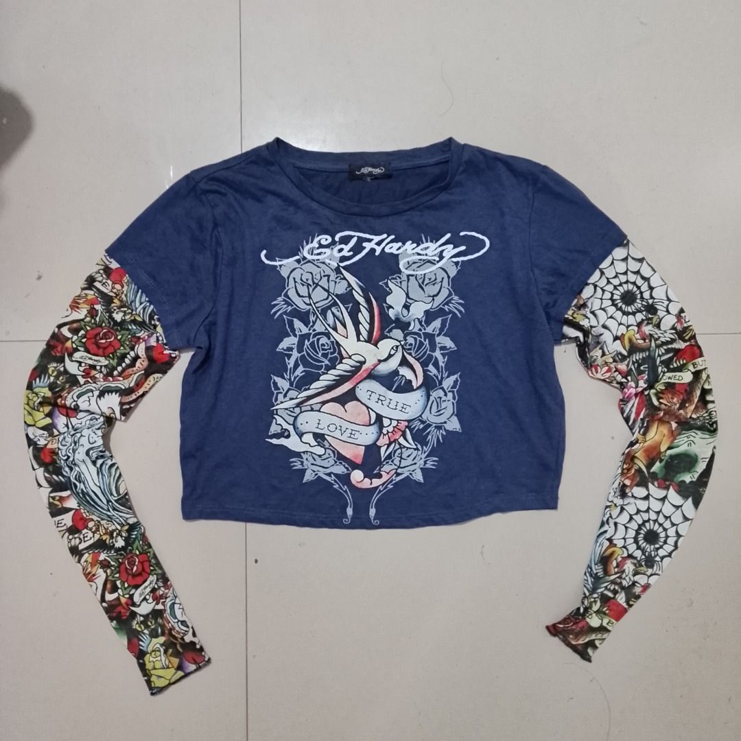 Ed Hardy True love mesh twofer longsleeve (Category: Activewear) located in New Washington. Submitted by kodak_ice (Listing ID 1462815691, Image 2). Description: .