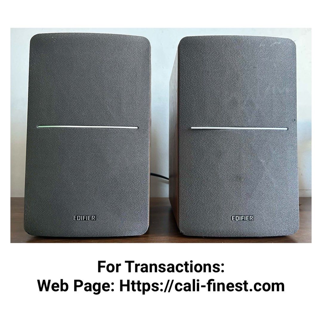 EDIFIER R1280DB 42W Bookshelf Speaker (Category: Soundbars, Speakers & Amplifiers) located in Pasig City. Submitted by califinestcollectibles (Listing ID 1462757876, Image 1). Description: EDIFIER R1280DB 42W Bookshelf Speaker EL#0037 No box with issue, pls see in the pictures posted Model: R1280DB Power Output: 42W total continuous power (21W + 21W RMS). Drivers: 4-inch bass/mid-range driver and a 13mm silk dome tweeter per speaker. Connectivity