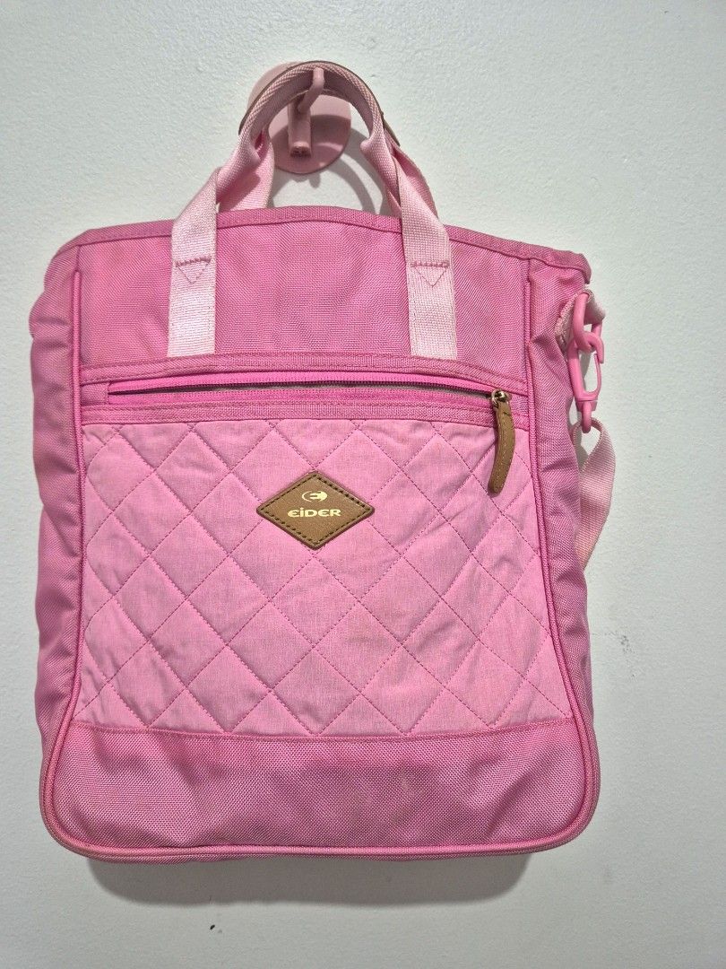 Eider canvas bag (Category: Luxury Bags & Wallets) located in Manila. Submitted by mommynurse (Listing ID 1462792701, Image 2). Description: pink canvas tote bag Ykk zip.