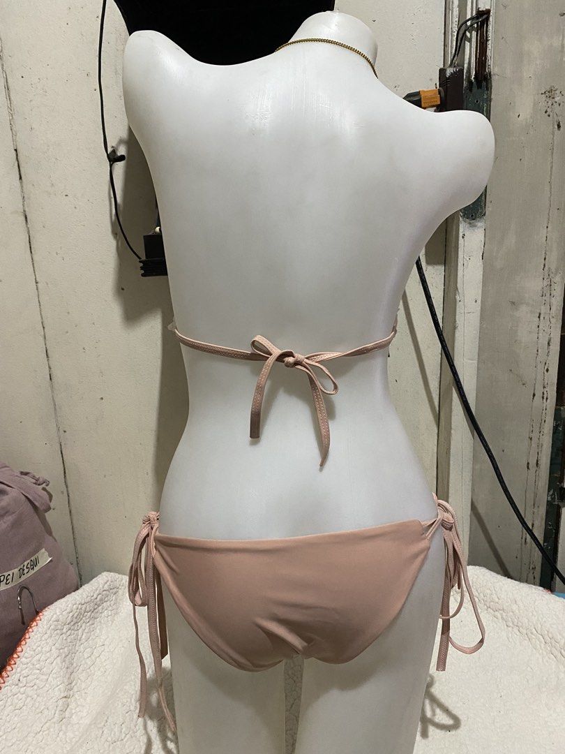 Embellished Lace Bikini Set - Pink (Category: Bikinis & Swimsuits) located in Manila. Submitted by resi.diaz (Listing ID 1462871562, Image 3). Description: Cute pink bikini with white lace and rhinestone details. Ties at the neck and sides for an adjustable fit. The bottoms have lace detailing on the front. Great for beach or pool days. Size S..