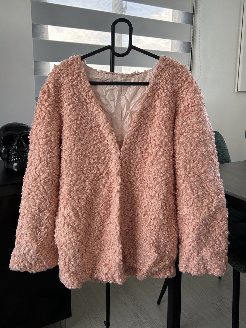 EVRIS Pink Textured Cardigan (L) (Category: Coats, Jackets and Outerwear) located in Dasmarinas. Submitted by sfclosetcleanup (Listing ID 1462707828, Image 2). Description: From Japan.