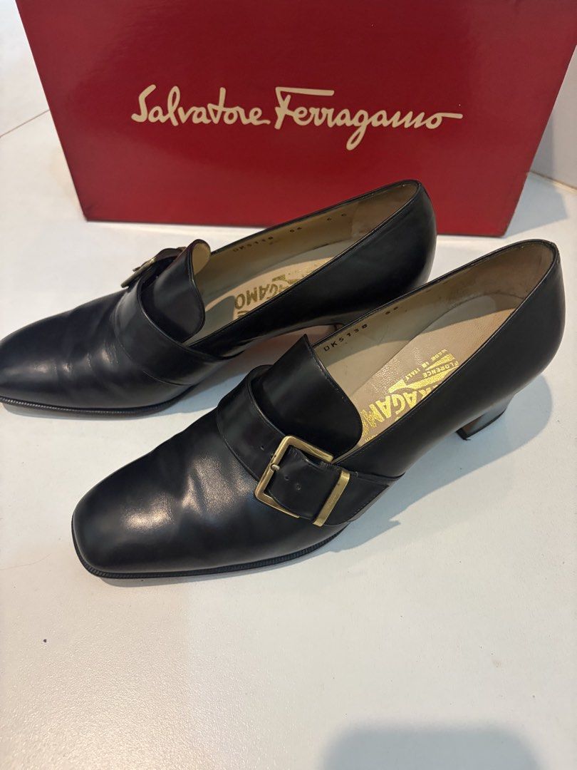Ferragamo black heels closed (Category: Loafers) located in Manila. Submitted by coolandchic (Listing ID 1462846119, Image 2). Description: .