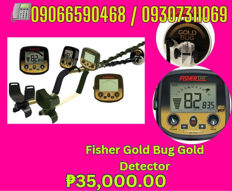 Fisher gold Bug Gold and Metal Detector (Category: Looking For) located in Caloocan City. Submitted by rochelleflores356-82603 (Listing ID 1462682361, Image 1). Description: Digital Screen Threshold and gain adjustments 2 search modes: all-metal and discriminate No-motion pinpoint 2 Tone VCO - Super Sensitive Recommended for gold nugget / prospecting 9 Volts power supply Waterproof Searching with two coils The Gold Bug Pro is a sensitive 19 kHz d