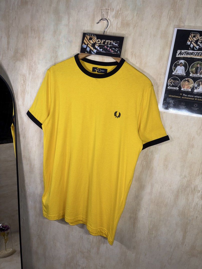 FRED PERRY RINGER SHIRT (Category: Tshirts & Polo Shirts ) located in Cabuyao City. Submitted by pormanation-thrift-store (Listing ID 1462687615, Image 3). Description: FRED PERRY RINGER SHIRT Condition: EXCELLENT Color rate: 9.5/10 Size: MEDIUM Dimes: 20”Wx28”L Issue: NONE‼️ Price: 1300.