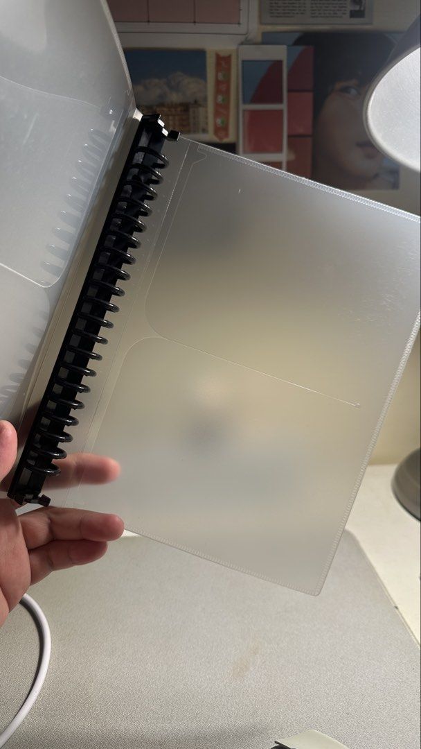Frosted Clear Binder (Category: Stationery & School Supplies) located in Calamba. Submitted by iso.cc (Listing ID 1462729392, Image 3). Description: Refillable Notebook / Frosted Binder ₱60 per piece (4 pieces available) - with pockets (4 pockets) - plastic ring binder - 20 rings Loc: Calamba City, Laguna.