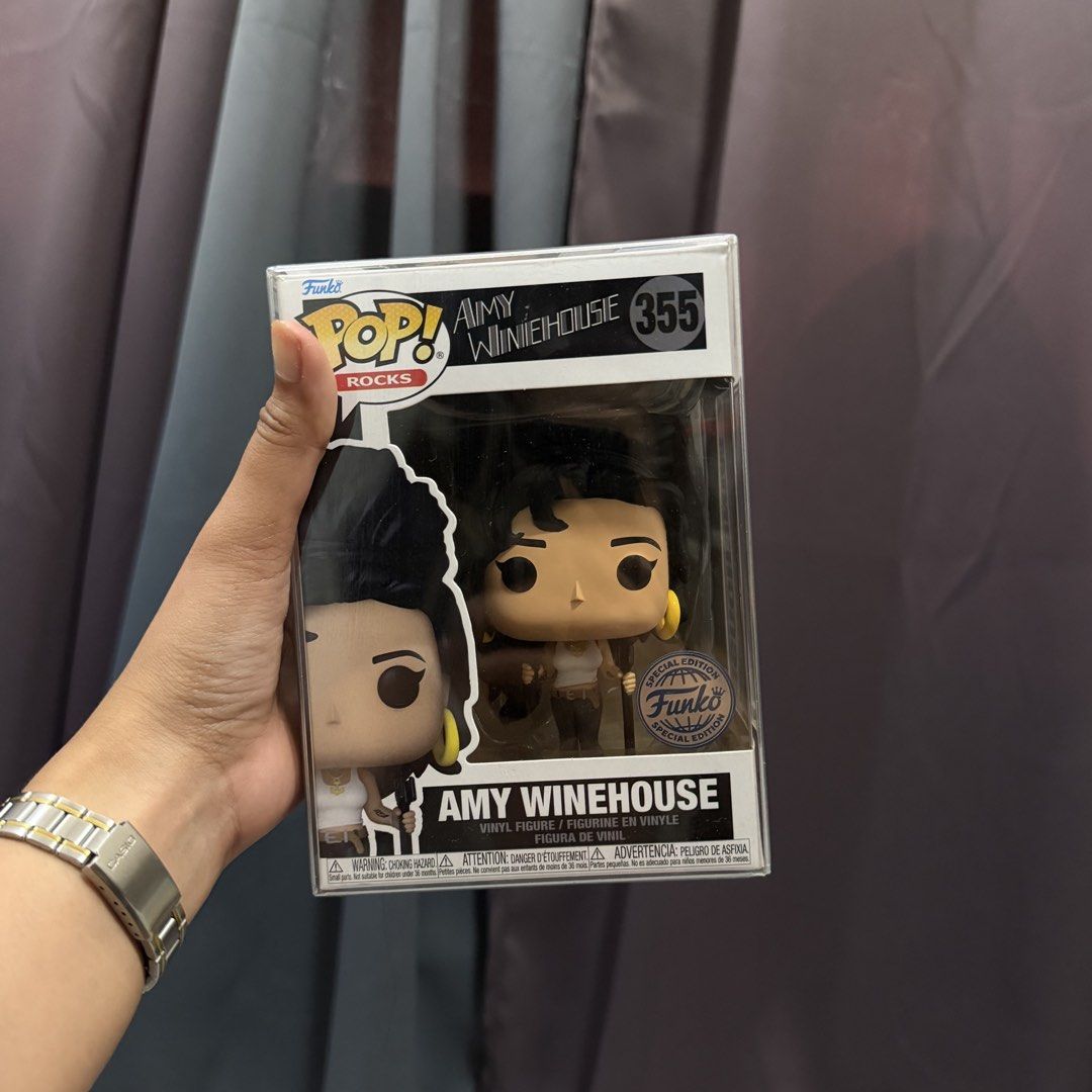 Funko Pop for Sale! (Category: Designer & Blind Box Toys) located in Las Pinas. Submitted by myqanorella (Listing ID 1462706610, Image 2). Description: - Nairobi Funko Pop! (#916) from La Casa de Papel - ₱600.00 - Special Edition Amy Winehouse Funko Pop! (#355) - ₱1300.00 - Glow-in-the-Dark Captain Marvel Funko Pop! (#446) from Marvel Collector Corps - ₱1000.00 - All figures are in their original, unopened boxes..