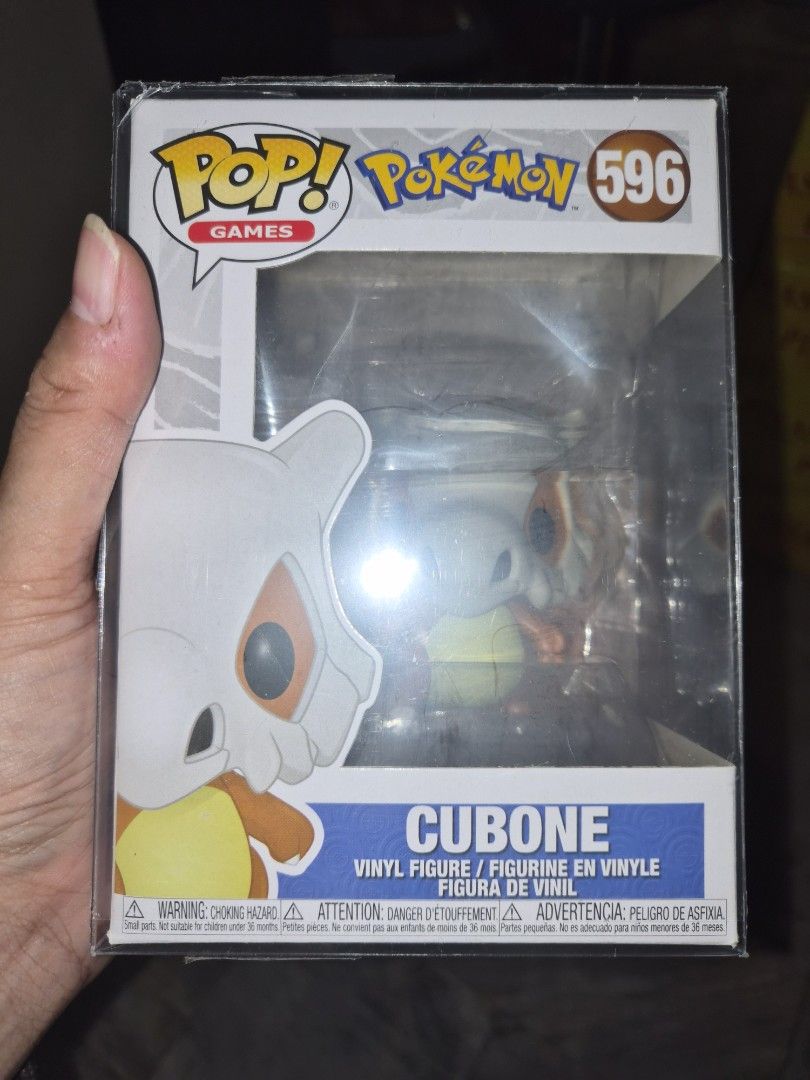 Funko Pop Games Pokemon Cubone 596 (Category: Designer & Blind Box Toys) located in Makati City. Submitted by jaimee.shop (Listing ID 1462810811, Image 1). Description: - Funko Pop Games Pokemon Cubone figure - Collection Number: 596 - Brand new and sealed in original plastic wrap - Ideal for any Pokemon fan or collector - Please check photos for box condition.