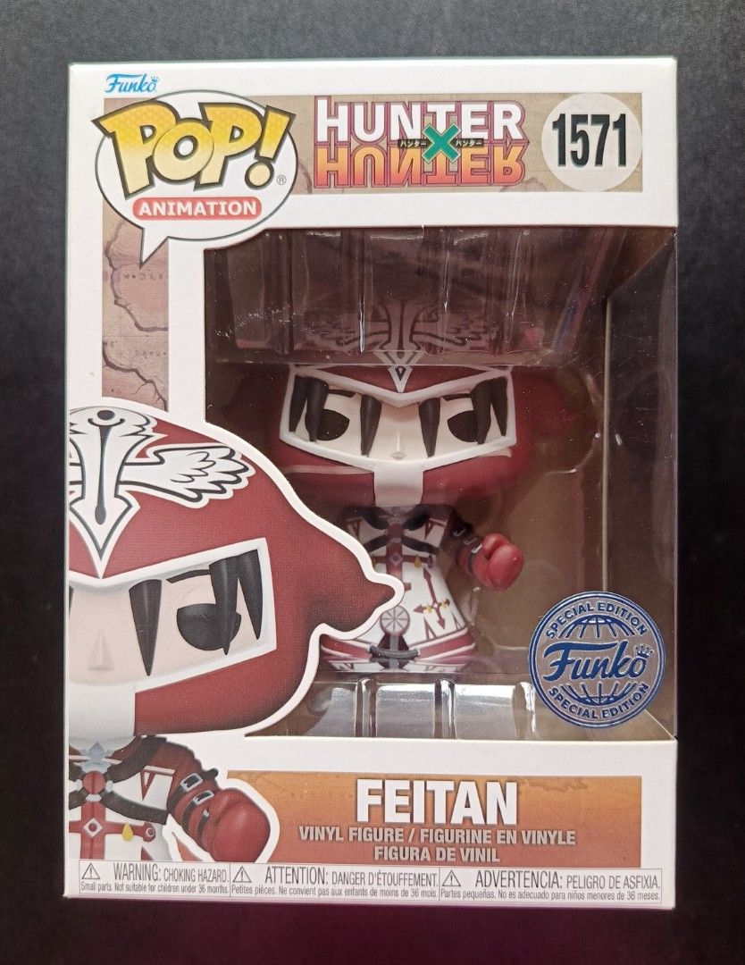 Funko Pop! Hunter x Hunter Feitan #1571 Special Edition (Category: Designer & Blind Box Toys) located in Pasay City. Submitted by beesnook (Listing ID 1462785510, Image 1). Description: Funko Pop! Animation – Hunter x Hunter Feitan #1571 Special Edition Feitan from Hunter x Hunter, featuring the Special Edition sticker. Great addition for HxH, Phantom Troupe, anime, and Funko collectors. Condition: Brand New / Never Opened • Figure has never been