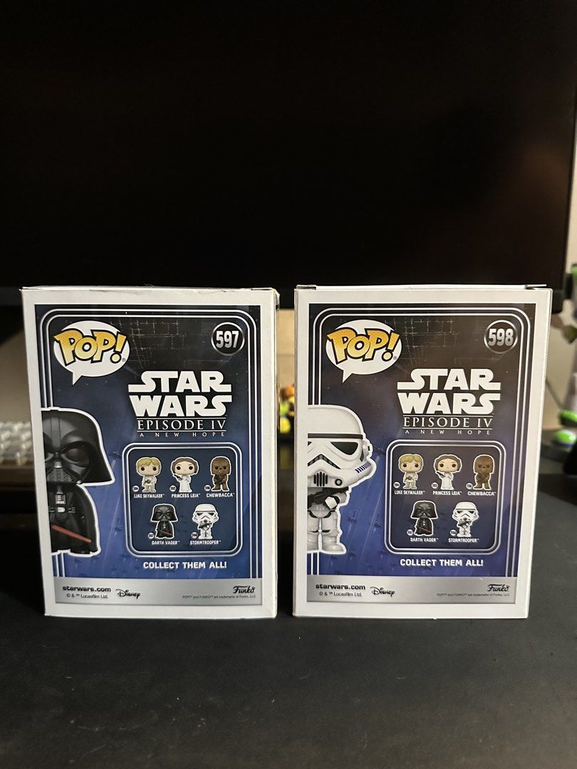 Funko Pop! Star Wars Darth Vader & Stormtrooper (Category: Figurines & Statues) located in Manila. Submitted by chrollo10 (Listing ID 1462876191, Image 3). Description: Rare Starwars Funkopop (SET ONLY) 2,500 php RFS: decluttering Pasay area (Lalamove only) Pm if interested.
