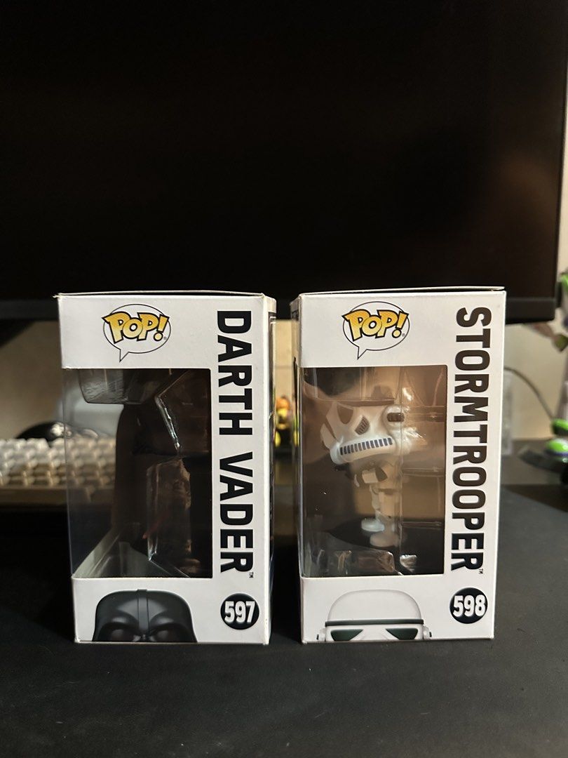 Funko Pop! Star Wars Darth Vader & Stormtrooper (Category: Figurines & Statues) located in Manila. Submitted by chrollo10 (Listing ID 1462876191, Image 2). Description: Rare Starwars Funkopop (SET ONLY) 2,500 php RFS: decluttering Pasay area (Lalamove only) Pm if interested.