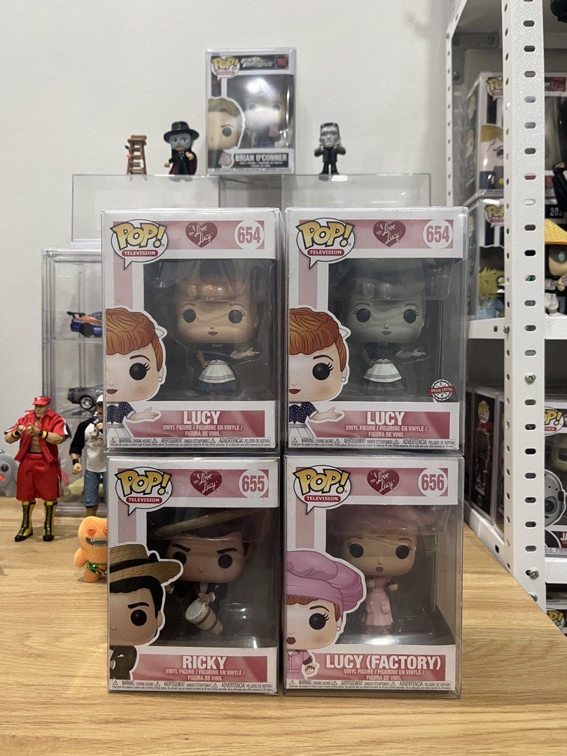 Funko Pop Television I Love Lucy Set (Category: Designer & Blind Box Toys) located in Bacoor. Submitted by chongscollectibles (Listing ID 1462837794, Image 1). Description: Box conditions: Lucy 654 w/ slight issue sa prot na bago - 8.6/10 Lucy 654 SE - 8.6/10 Ricky (w/ used prot) - 8.9/10 Lucy Factory - 8.6/10 Brand new and used protectors included. Mop:Gcash Mod:Lalamove, LBC, J&T 📍The District Dasmariñas, Alabang Town Center, Festival Mall, Ro