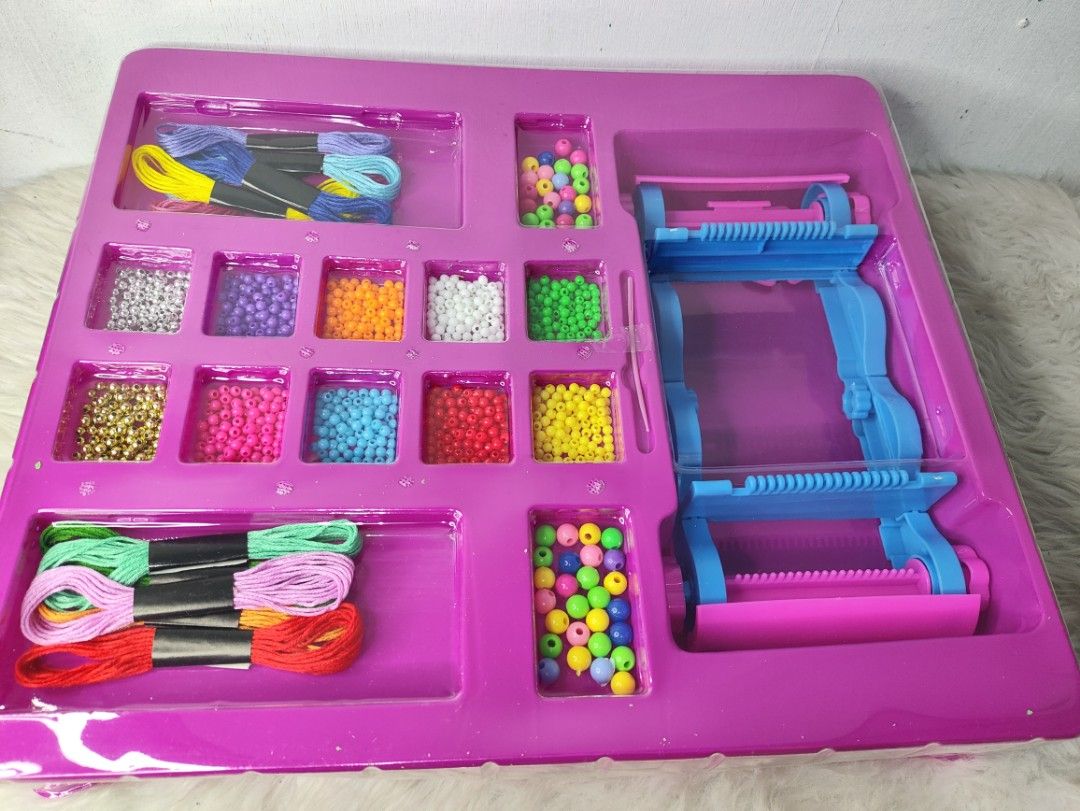 GL Style Bead & Weave Bracelet Making Kit (Category: Craft Supplies & Tools) located in Cavite. Submitted by tinetaclesss (Listing ID 1462786443, Image 3). Description: - Fun bead and weave kit for making bracelets and accessories. - Includes loom, beads in various colors, threads, and gift bags. - Great for creative kids. - Design rainbow vibes, instagrammable, or pastel power looks. - Everything you need to get started..