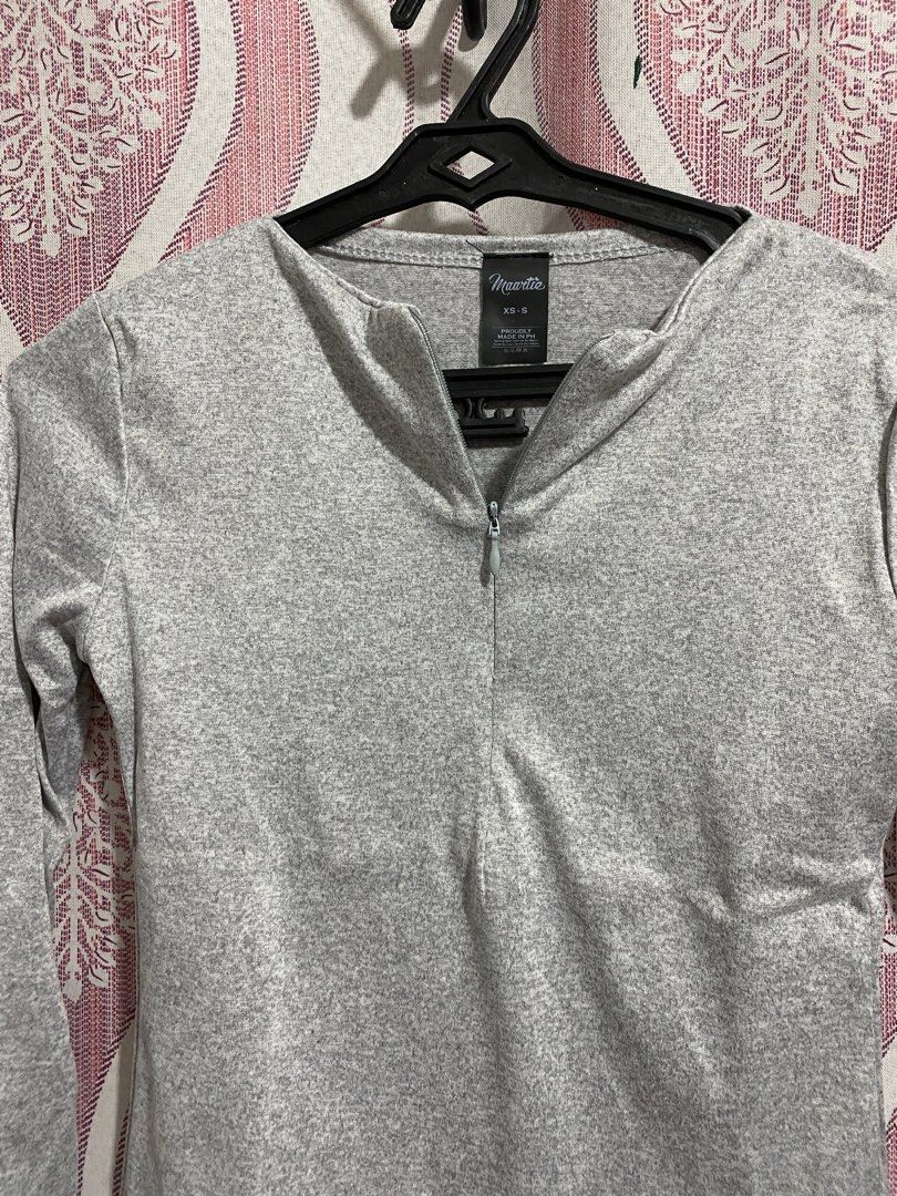 Gray Long Sleeve with Zipper 🩶 (Category: Longsleeves) located in Tanza. Submitted by vhies_closet24 (Listing ID 1462727109, Image 3). Description: Gray Long Sleeve with Zipper 🩶 • Brand new, never used • Just been sitting in my closet • Decluttering.