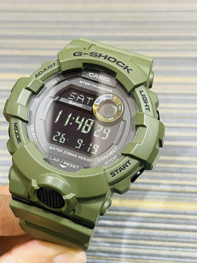 G-Shock G-Squad GBD800 Military (Category: Men's Watches) located in Paranaque City. Submitted by kjoyyy (Listing ID 1462861469, Image 1). Description: G-Shock G-Squad GBD800 Military 48mm case size Good running condition Preloved used watch Authentic/Original Watch only!! with provided box ordinary.