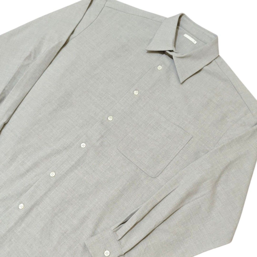 GU Brushed Oversized Long Sleeve Shirt (Category: Coats, Jackets and Outerwear) located in Quezon City. Submitted by oldturnedtogold (Listing ID 1462689095, Image 3). Description: GU Brushed Oversized Long Sleeve Shirt Size Medium Beige Shoulder Width - 20.5" Body length - 30.5" Chest width - 22.5" Sleeve Length - 22" Details: - stretch poly rayon fabric - oversized fit with a slightly tapered silhouette towards the hem - wrinkle-resistant even a