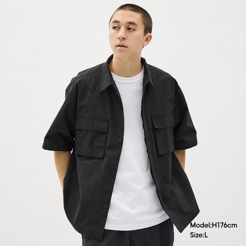GU Nylon Overshirt BLACK (Category: Coats, Jackets and Outerwear) located in Cavite. Submitted by jauzjauz (Listing ID 1462773798, Image 1). Description: DIMENSIONS: 22.5 x 28.5 LIKE NEW - Brand: GU - Color: BLACK - Material: 100% Nylon - Style: Overshirt Jacket - Features: Two chest pockets, button-up front, short sleeves - Benefits: Great for layering, easy to pack, versatile for everyday wear 950 ONLY!.