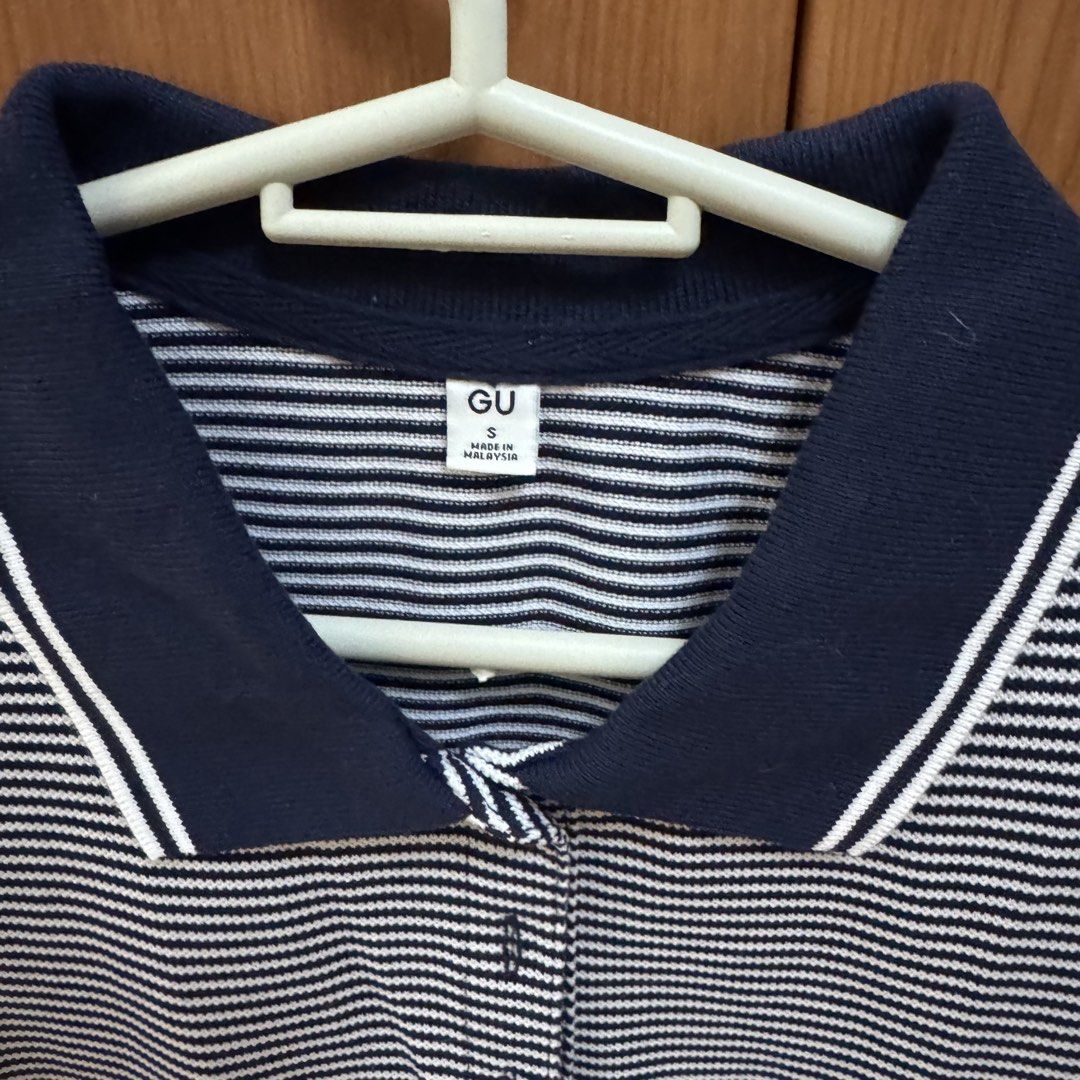 GU Striped Polos (2) (Category: Blouses) located in Quezon City. Submitted by wanderingpenguin (Listing ID 1462790378, Image 2). Description: 250 each Cropped length No when worn unless posted No measurements unless posted Apologies for the wrinkles & uneven lighting :).