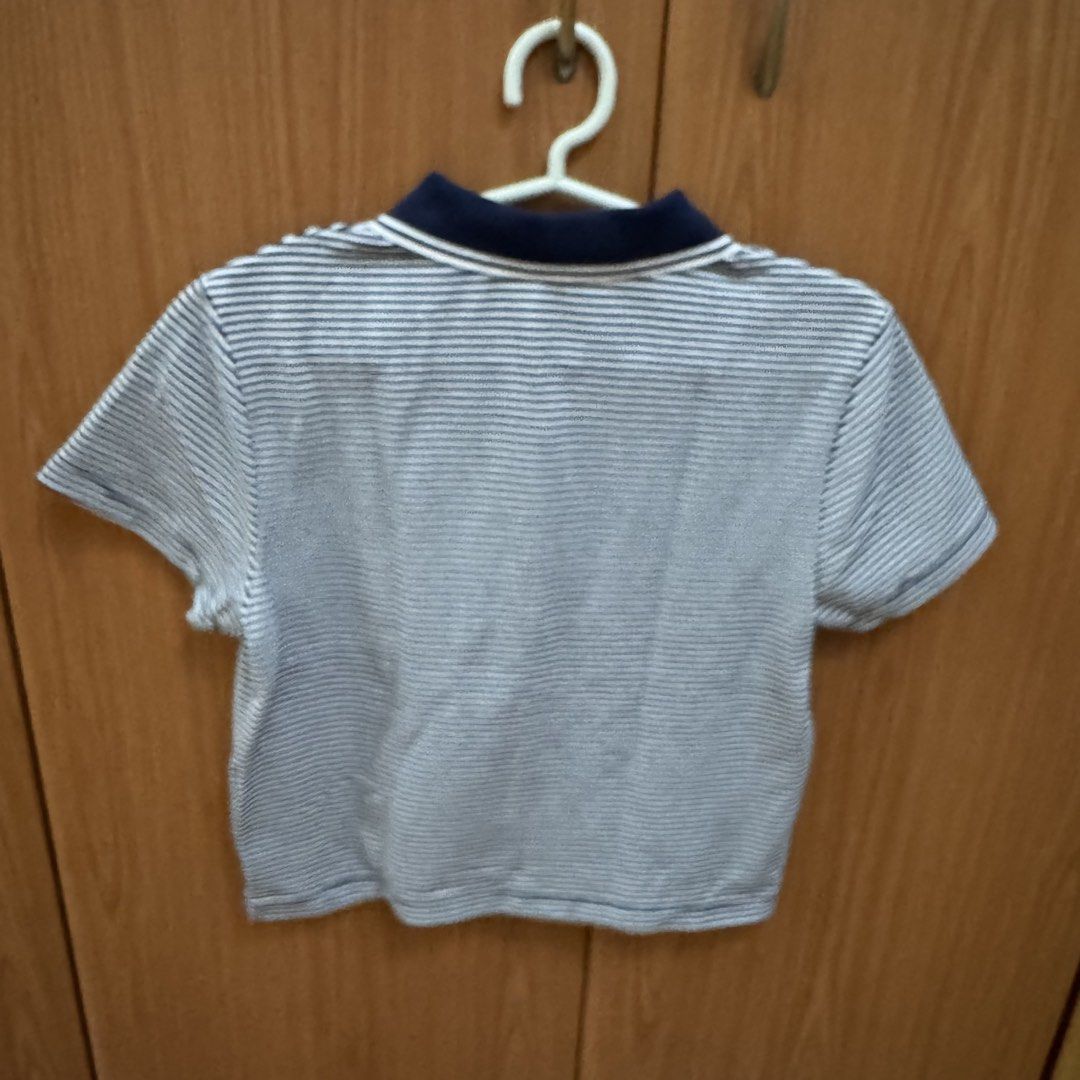GU Striped Polos (2) (Category: Blouses) located in Quezon City. Submitted by wanderingpenguin (Listing ID 1462790378, Image 3). Description: 250 each Cropped length No when worn unless posted No measurements unless posted Apologies for the wrinkles & uneven lighting :).