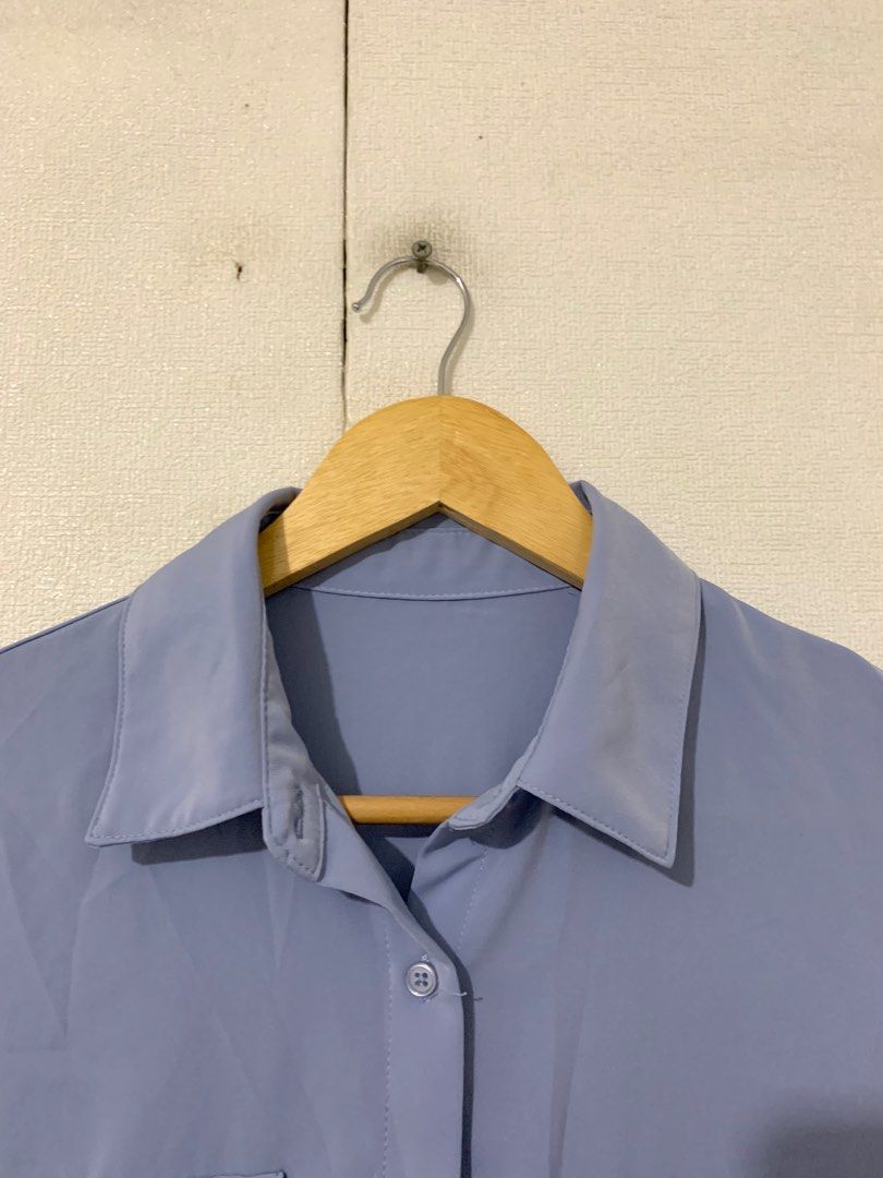GU women light blue stretch top (Category: Blouses) located in Calamba. Submitted by melaicas (Listing ID 1462811590, Image 2). Description: Armpit laid flat-20 inches Length-26 inches .