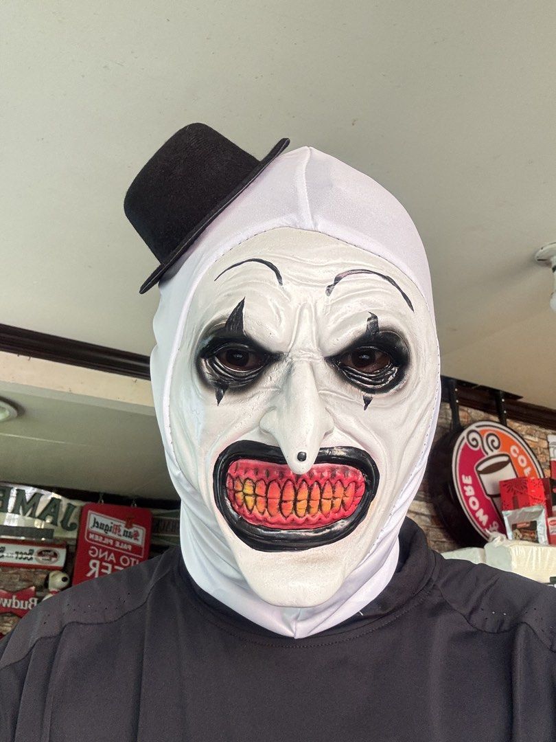 Halloween Mask Terrifier Clown Mask (Category: Occasions & Party Supplies) located in Pasig City. Submitted by JMToysandCollectibles (Listing ID 1462696982, Image 1). Description: ‼️NO RENTAL FOR SALE ONLY‼️ ‼️Seasonal Item/ Limited Stocks‼️ Halloween Mask Terrifier Clown Mask PHP1,300 Came from UK Made of Quality Rubberize Latex Pick Up or Delivery via Lalamove Shipping via LBC MOP: Gcash/ BPI/ BDO.