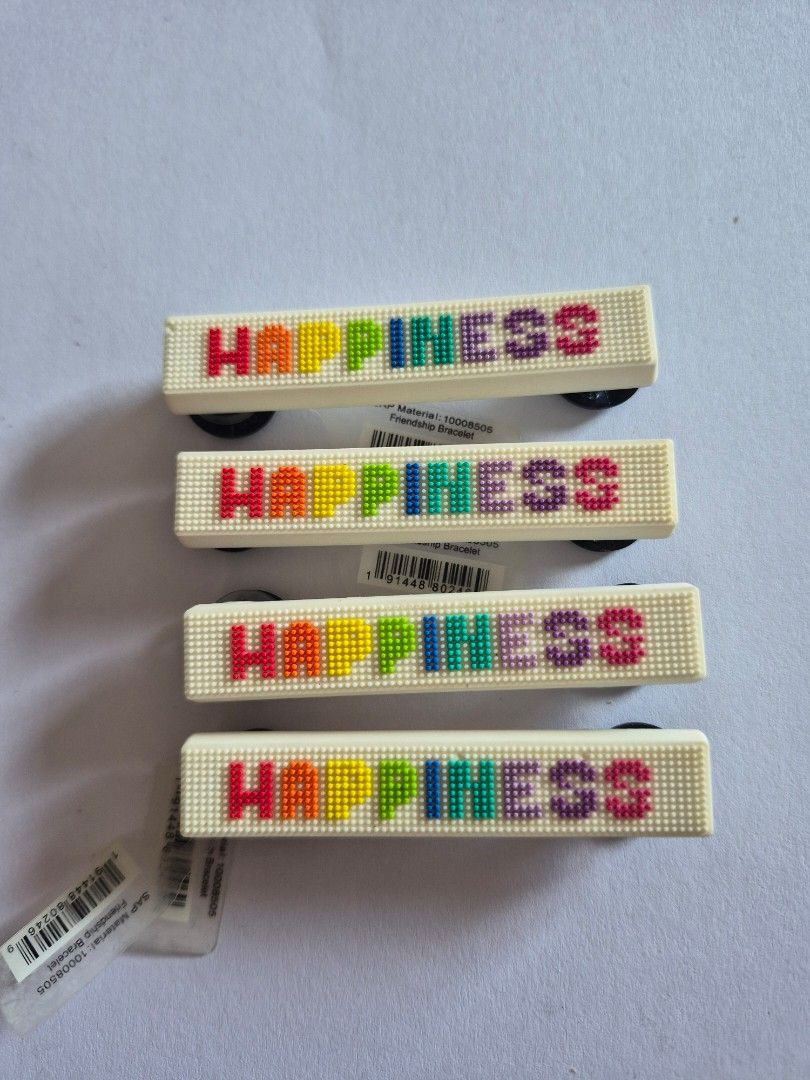 Happiness Crocs Jibbitz (AUTHENTIC) (Category: Shoe inserts) located in Manila. Submitted by fashionfootprintsph (Listing ID 1462876098, Image 1). Description: 💯 Original Sold per piece.